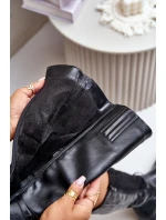 Zateplené kozačky model 21780727 černé Jezzi - SWEET SHOES