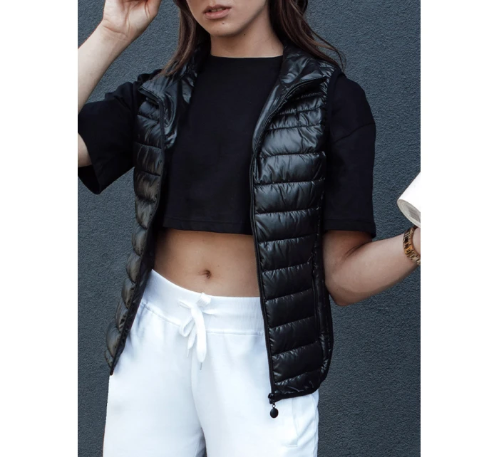 Dámska prešívaná vesta so stojačikom STYLISHZ čierna FashionStreet TY4440