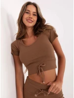 Hnedá dámska trojdielna základná súprava (7742)