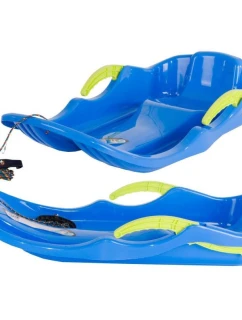 PLASTOVÉ KUFRE S PRETEKÁRSKYMI BRZDAMI V MODREJ FARBE