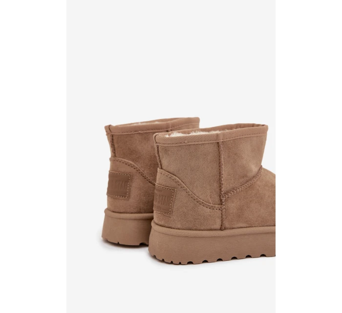 Śniegowce Dziecięce Ocieplane Futerkiem Big Star SS374020 Beżowe Śniegowce Dziecięce Ocieplane Futerkiem Big Star SS374020 Beżowe