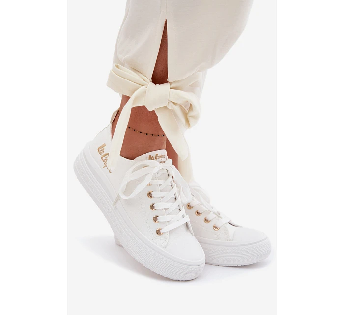 Platformové tenisky Lee Cooper LCW-26-44-4482 Bílé
