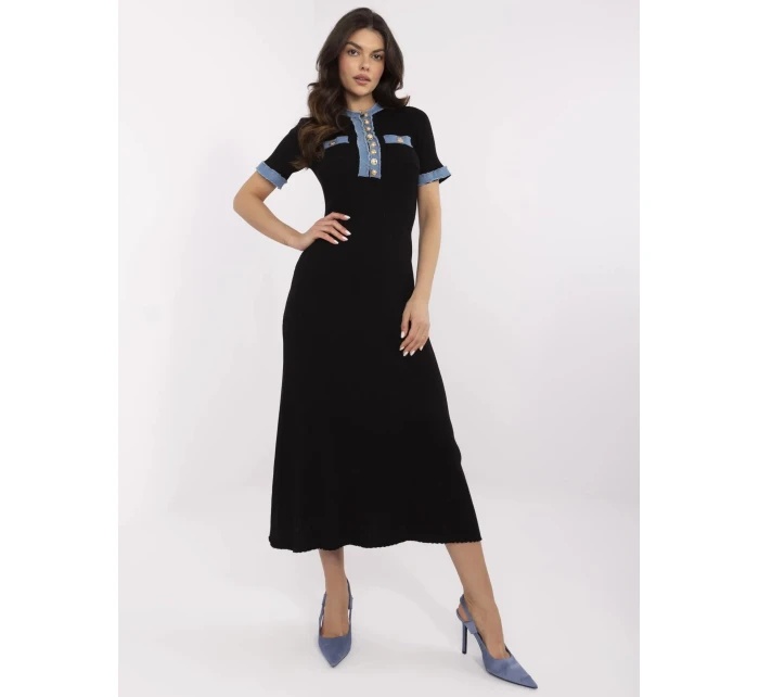Šaty NM SK model 21003912 černé - FPrice Šaty NM SK model 21003912 černé - FPrice