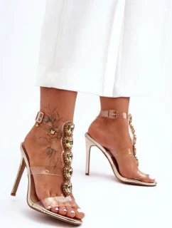 Sandále na podpätku model 183496 Vykročte štýlovo