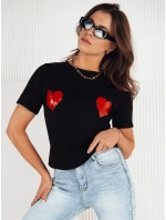 Dámské tričko černé model 21974054 - Dstreet Dámské tričko černé model 21974054 - Dstreet