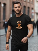 Pánske tričko s potlačou OLD BIRDERS čierne FashionStreet NX0108R