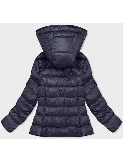 Tmavě modrá prošívaná dámská zimní bunda s kapucí model 21245953 - W COLLECTION Tmavě modrá prošívaná dámská zimní bunda s kapucí model 21245953 - W COLLECTION