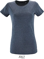 SOL'S Regent Fit Women Dámske tričko „Slim Fit“ 25.2758 melírovaná džínsovina