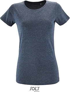 SOL'S Regent Fit Women Dámske tričko „Slim Fit“ 25.2758 melírovaná džínsovina