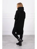 Zateplená mikina s bočnými otvormi čierna
