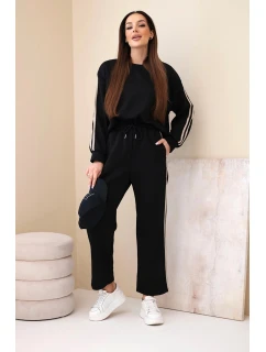 Dámsky viskózový maslový set s tienidlami čierny