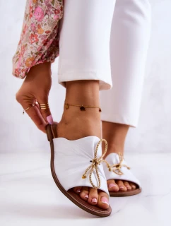 Kožené model 21580892 Dámské Žabky Bílé - Zazoo