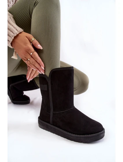 Damskie Wysokie Śniegowce Big Star KK274618 Czarne Damskie Wysokie Śniegowce Big Star KK274618 Czarne