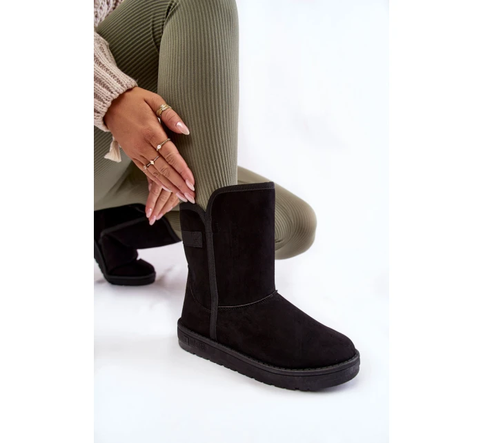 Damskie Wysokie Śniegowce Big Star KK274618 Czarne Damskie Wysokie Śniegowce Big Star KK274618 Czarne