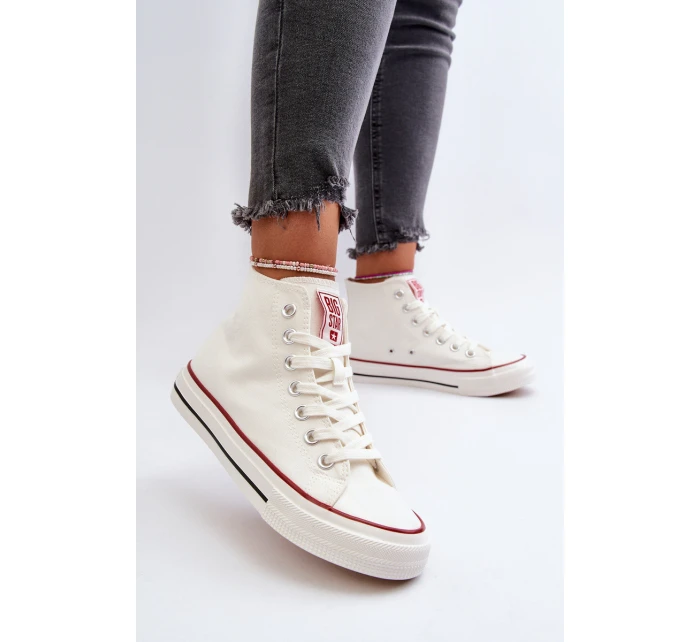Dámské vysoké tenisky Big Star model 21654781 bílé - Big Star Shoes