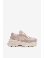 Sneakersy Damskie Z Cyrkoniami I Futerkiem Typu Baranek Jasnobeżowe Zarika Sneakersy Damskie Z Cyrkoniami I Futerkiem Typu Baranek Jasnobeżowe Zarika