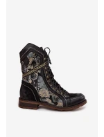 Dámské kotníkové boty z pravé kůže model 21714256 - Maciejka