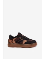 Dámské tenisky na platformě s flíčky černé Denissa