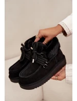 D.Franklin dámske snežnice z prírodného semišu - čierne D.Franklin dámske snežnice z prírodného semišu - čierne