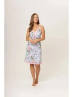 Dámska nočná košieľka 01/068 sv. modrá s kvetmi - Karol