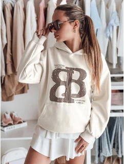 Dámska oversize mikina LITESSO ecru FashionStreet BY1414
