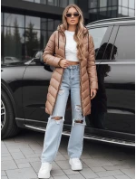 Dámská zimní dlouhá prošívaná bunda velbloudí barvy Dstreet model 22182497 - FashionStreet Dámská zimní dlouhá prošívaná bunda velbloudí barvy Dstreet model 22182497 - FashionStreet