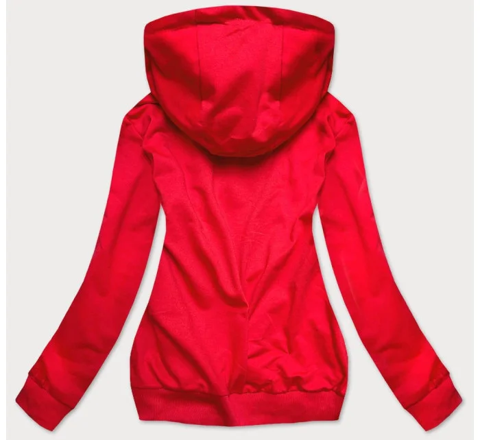 Červená dámská mikina model 16150337 - J.STYLE Červená dámská mikina model 16150337 - J.STYLE