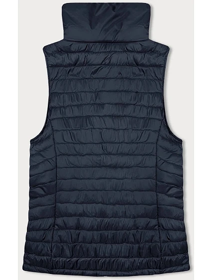 Tmavě modrá tenká dámská vesta se stojáčkem model 18823239 - J.STYLE