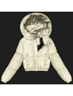 Krátká zimní bunda typu v barvě ecru model 21483451 - J.STYLE