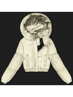 Krátká zimní bunda typu v barvě ecru model 21483451 - J.STYLE