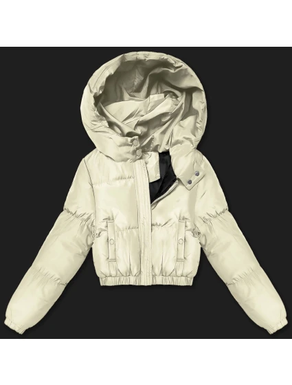 Krátká zimní bunda typu v barvě ecru model 21483451 - J.STYLE