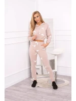 Sada s potlačou pištole béžová