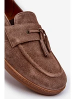 Pánské semišové mokasíny polobotky model 21641503 hnědé - Zazoo
