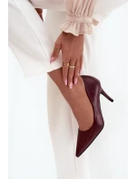 Dámské lodičky z eko kůže bordové model 21711396 - Boto Dámské lodičky z eko kůže bordové model 21711396 - Boto