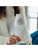 MEDZINÁRODNÝ DEŇ VÍNA - biely nerozbitný pohár na víno 470 ml