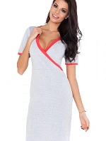 Dámske šaty model 71193 šedo - oranžová - RaWear