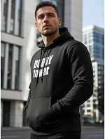Bluza męska z kapturem  czarna model 22106291 - FashionStreet