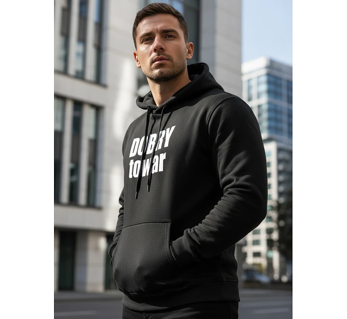 Bluza męska z kapturem  czarna model 22106291 - FashionStreet