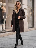 Płaszcz damski klasyczny czekoladowy model 22404917 - FashionStreet