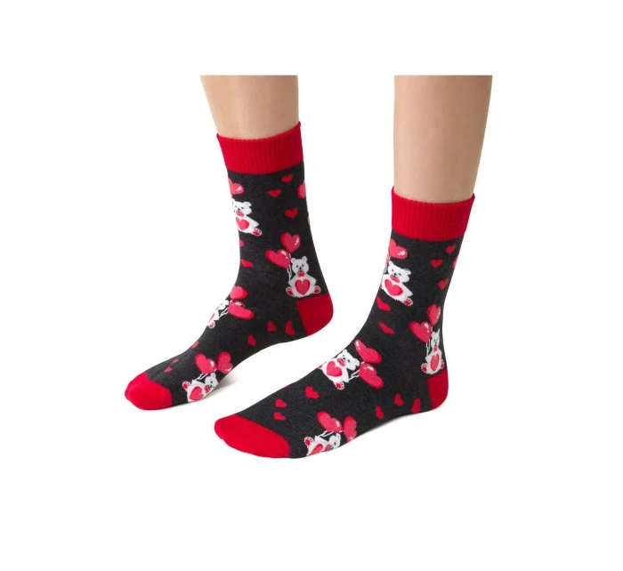 Dámské ponožky model 14559108 Srdce - Steven Dámské ponožky model 14559108 Srdce - Steven