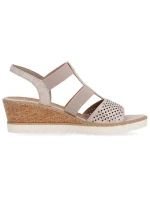 Pohodlné sandály na podpatku Remonte W model 19730112 rose gold - Rieker