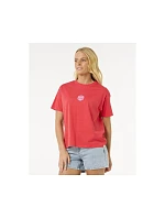 Tričko RIP CURL Icons Of Surf Relaxed Tee, červené Tričko RIP CURL Icons Of Surf Relaxed Tee, červené