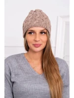 Fleecová čiapka Teresa K285 tmavo béžová