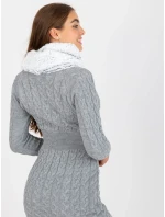 Tunelová šála AT KM model 21370637 bílá a černá - FPrice