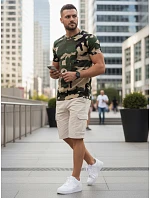 Pánske tričko khaki moro FashionStreet RX5599