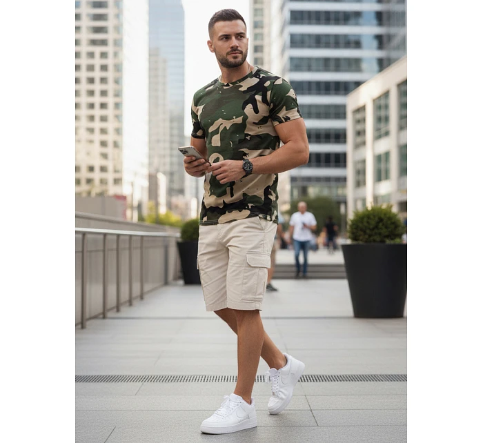 Pánske tričko khaki moro FashionStreet RX5599