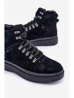 Semišové pánské zimní boty Big Star model 21675349 černé - Big Star Shoes