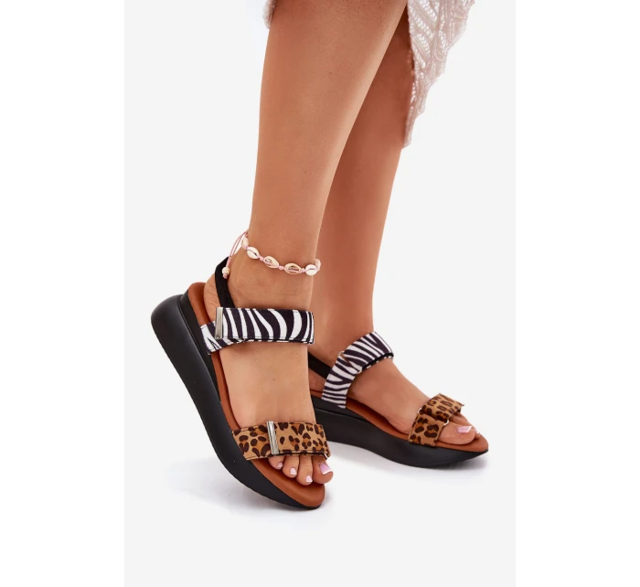 Dámské sandály na platformě a hnědé model 21698928 - Boto