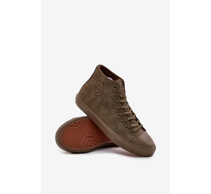 Pánské Zateplené Tenisky Z Eko Kůže Big Star model 21706226 HIPOLY SYSTEM Khaki - Big Star Shoes Pánské Zateplené Tenisky Z Eko Kůže Big Star model 21706226 HIPOLY SYSTEM Khaki - Big Star Shoes