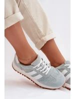 Dámské tenisky z přírodního semiše mátové model 22007477 - EVENTO